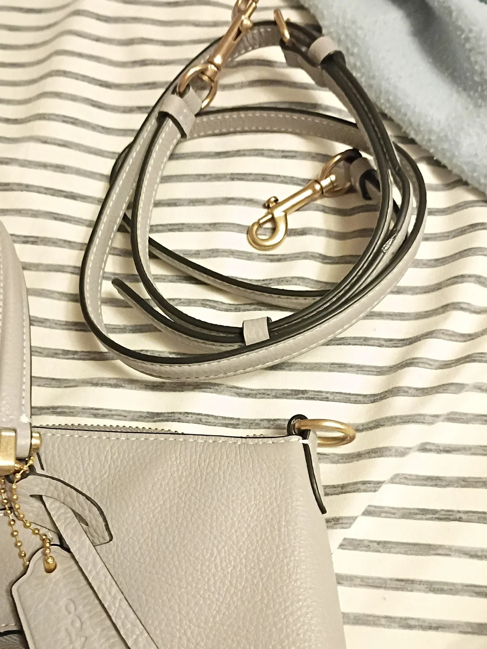 Coach Bella Grey Leather Satchel